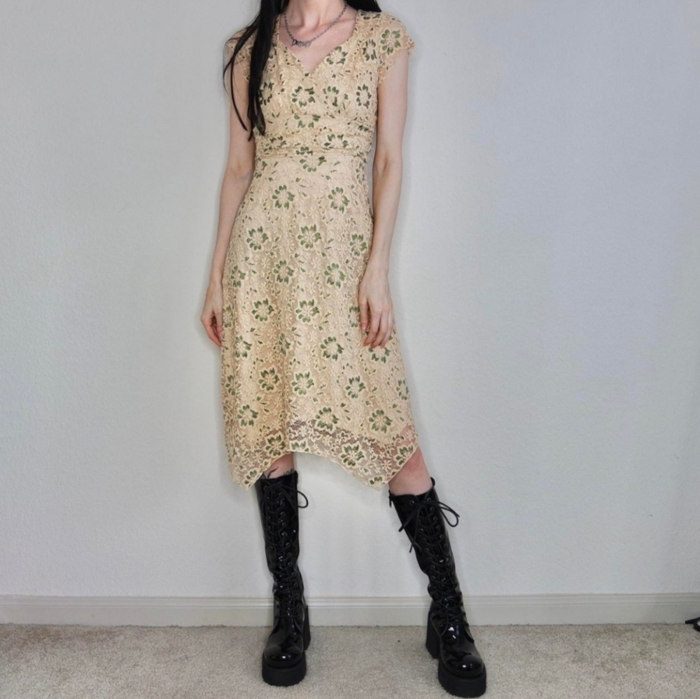 2000s Volume One crochet dress